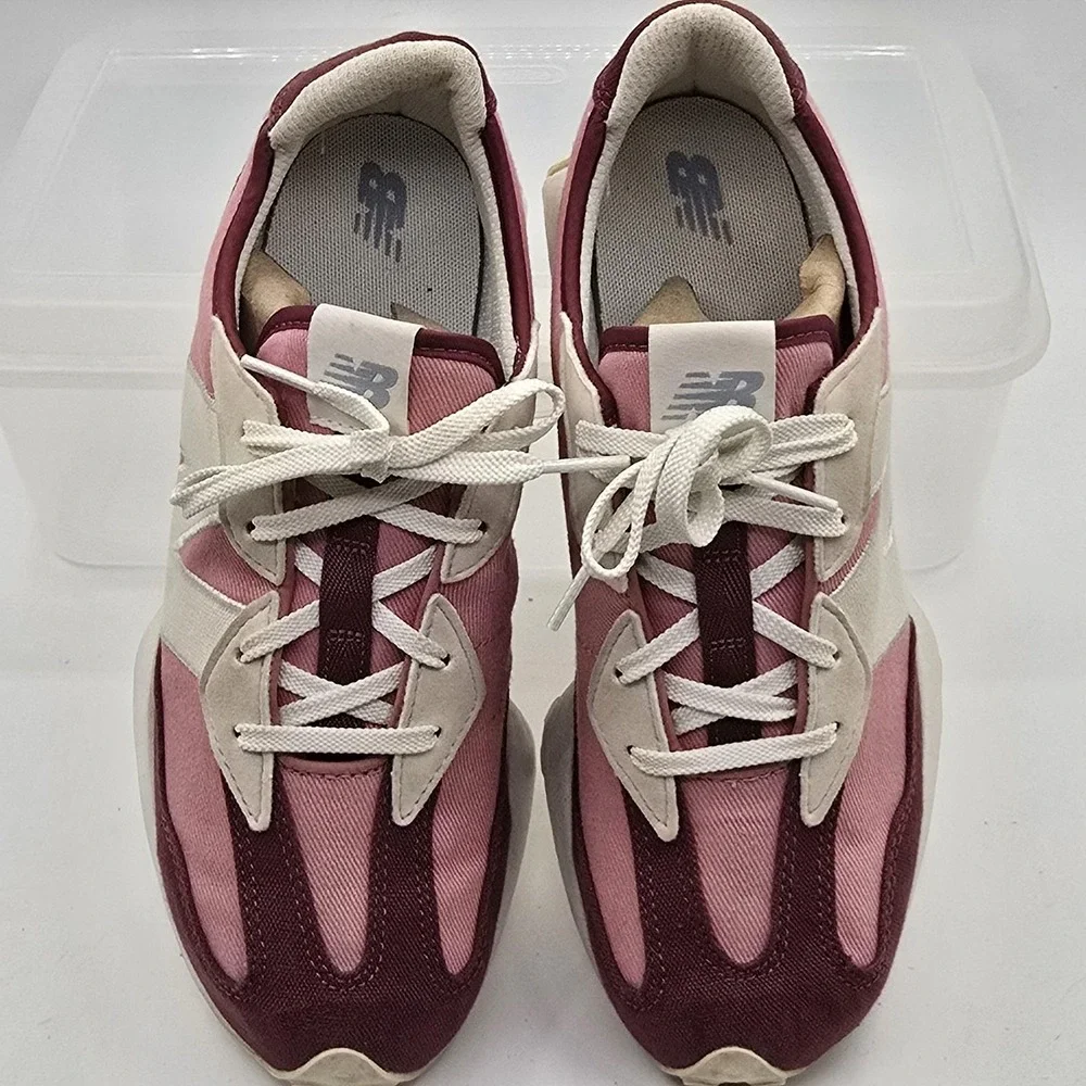 New Balance 327 Shoes Youth Size 6 Pink Suede Colorblock Sneakers GS327DK